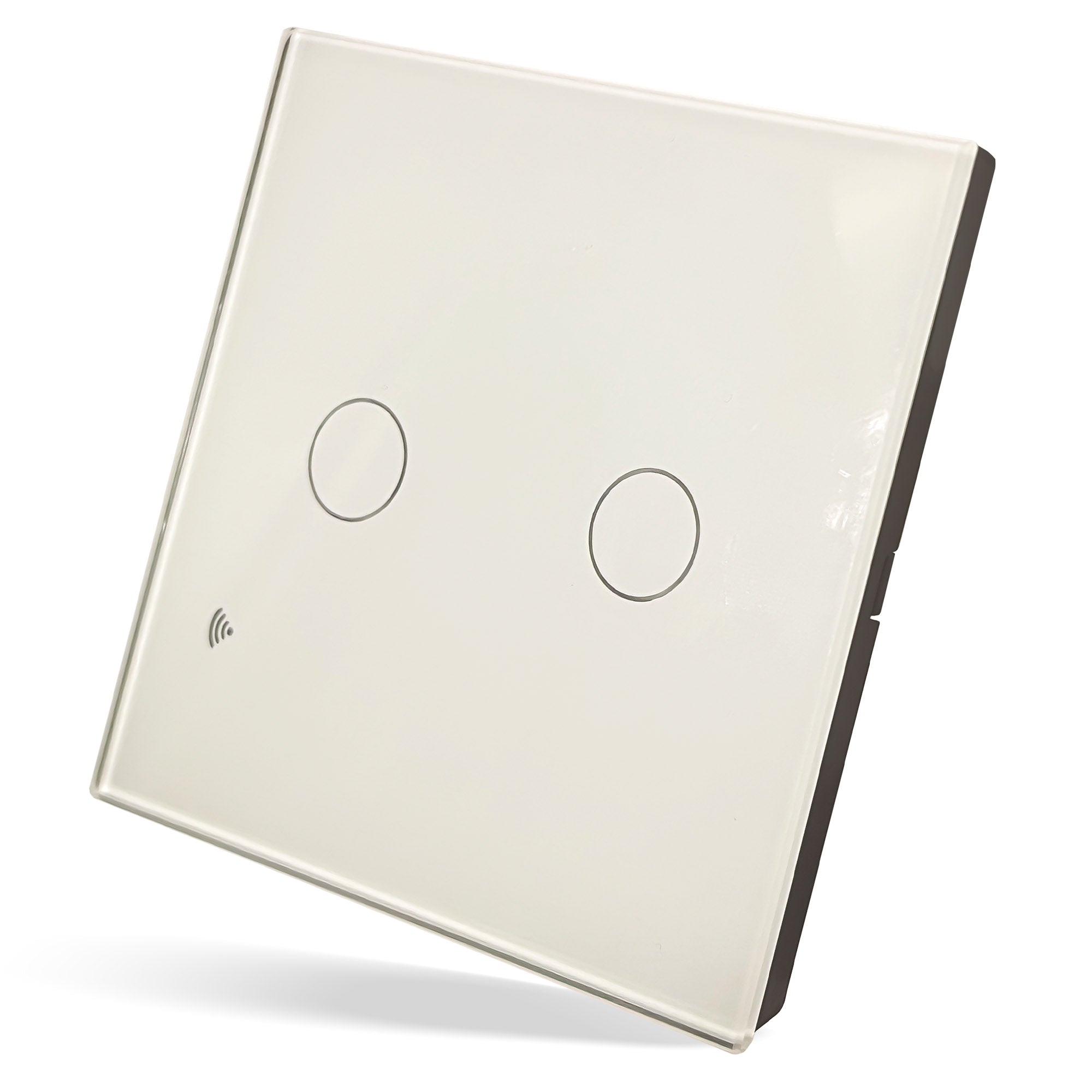 Smart Switch - Tuya controlled - 2 gang switch, glass finish